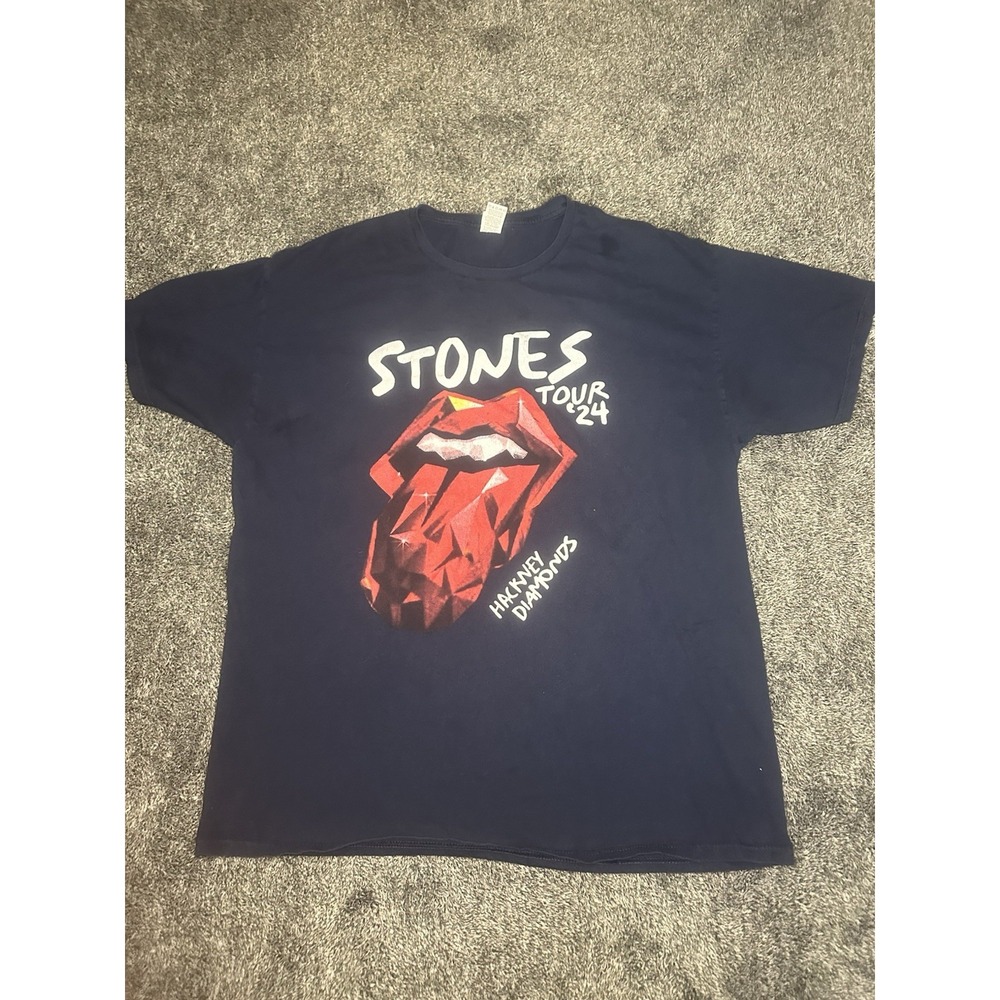 Rolling Stones Hackney Diamonds Tour 2024 T Shirt XL Concert Dates Graphic Tee
